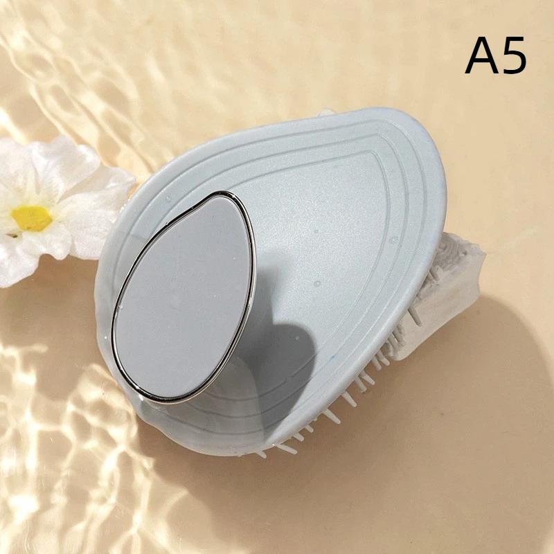 1Pcs Home Hair Washing Tool Leaf Hair Wash Massage Brush Scalp Cleansing Massage Shampoo Comb Hair Brush