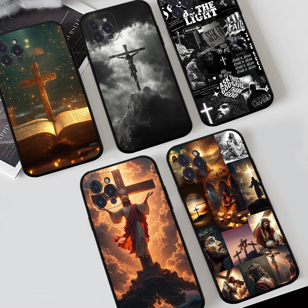 Christliches J-Jesus Kreuz Handyhülle Für Iphone 15 11 13 14 16 17 Pro Max Plus X Xr Xs Max 12mini Hülle Case