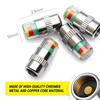 4PCS Car Tire Pressure Caps, Tire Valve Cap with Pressure Indicator Tyre Pressure Monitor Valve Caps Air Alert Auto Accessories