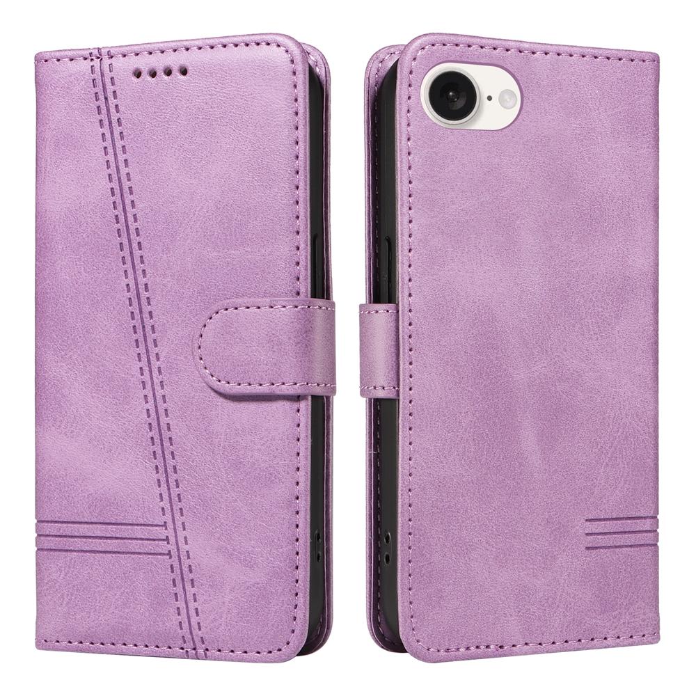 

Для iPhone 16e 16 e 13 Plus Pro Max Чехол-кошелек Магнитный откидной кожаный чехол для телефона на Для Funda iPhone 16Pro 15Pro 14Pro Max Чехол for IPhone 16e фиолетовый