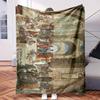 The Last Judgement of St Peter Detail of Sises by Michelangelo Leonardora.1pc Flower Print Flannel Blanket Soft Warm Throw Blanket