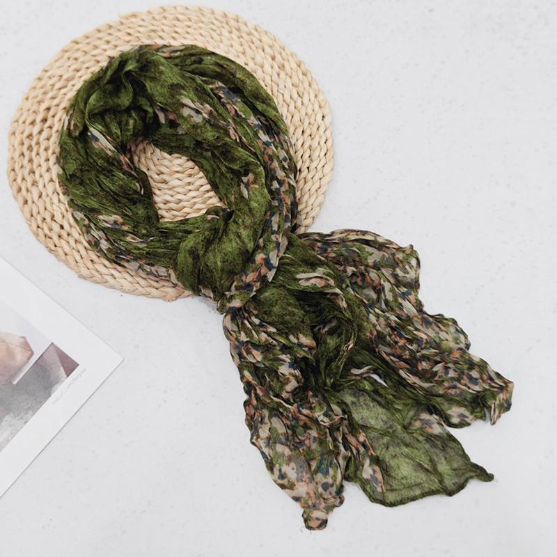 

Шарф Бавовна Коноплі Градієнтний Синій Ретро Універсальний Принтований Жіночий Довгий Складний Шаль М який Модний Тренд 180X90См