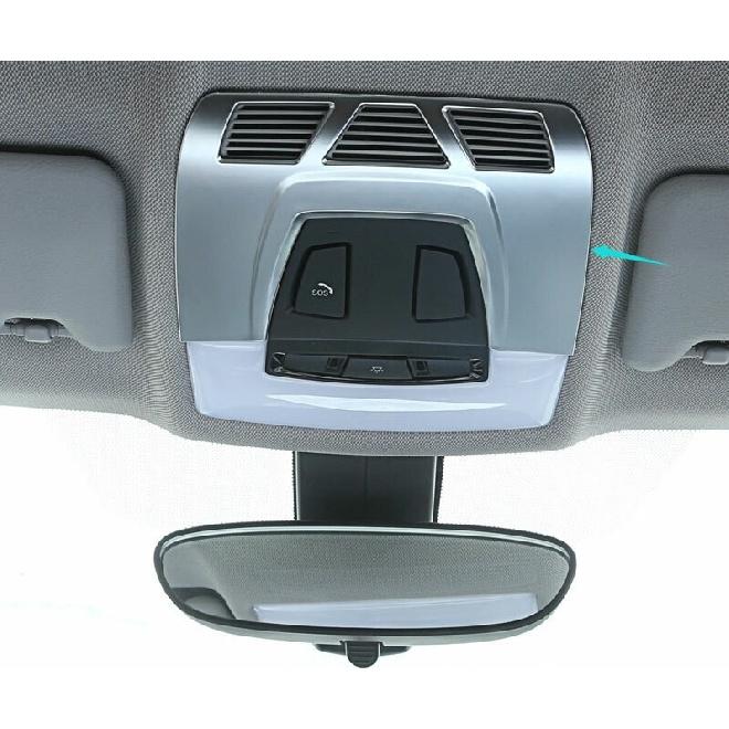 Fit For BMW X1 F48 2016-2022 ABS Silver Front Reading Light Lamp Frame Trim 1PCS