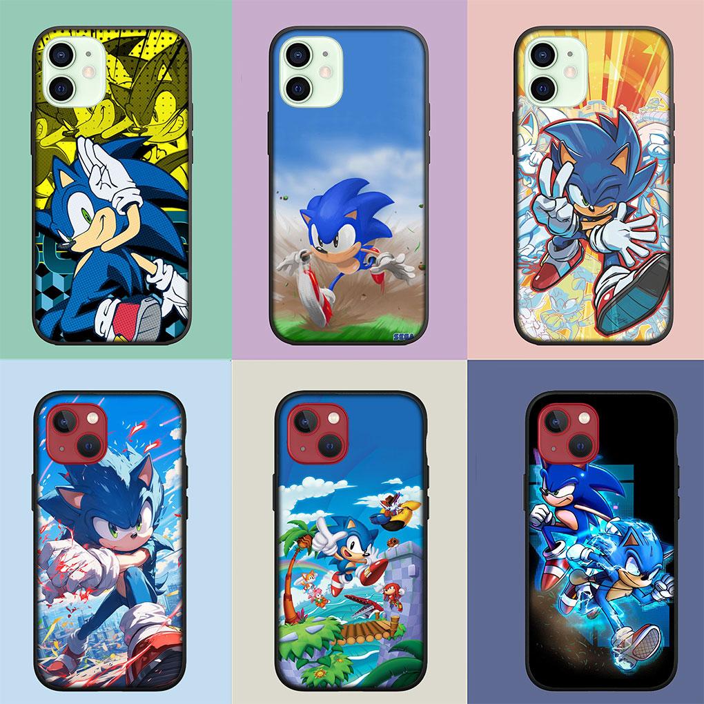 Anime S-Sonics Wallpaper Hedgehogs Cover Case for Apple iPhone 15 14 13 12 Mini 11 Pro X XR XS Max 7 8 Plus + 15+ Phone Casing