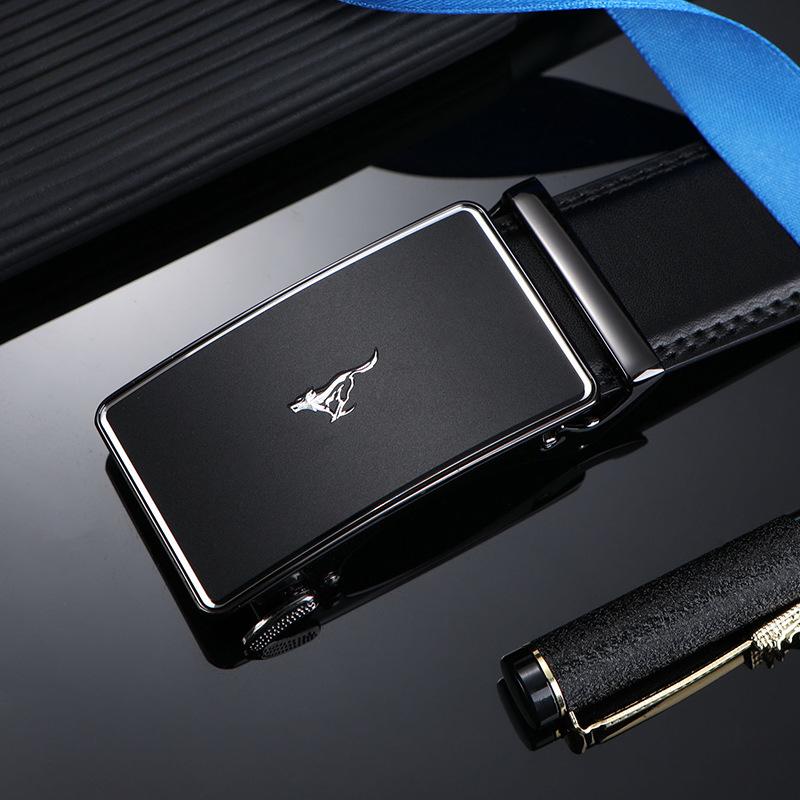 

Ремни для мужчин, деловой ремень с автоматической пряжкой, подарочный ремень, удобный и универсальный, простой в использовании ремень 130cm