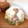 Flower Dinosaur  pattern, automatic folding umbrella, portable and foldable design, 8 ribs, a Christmas or birthday gift.