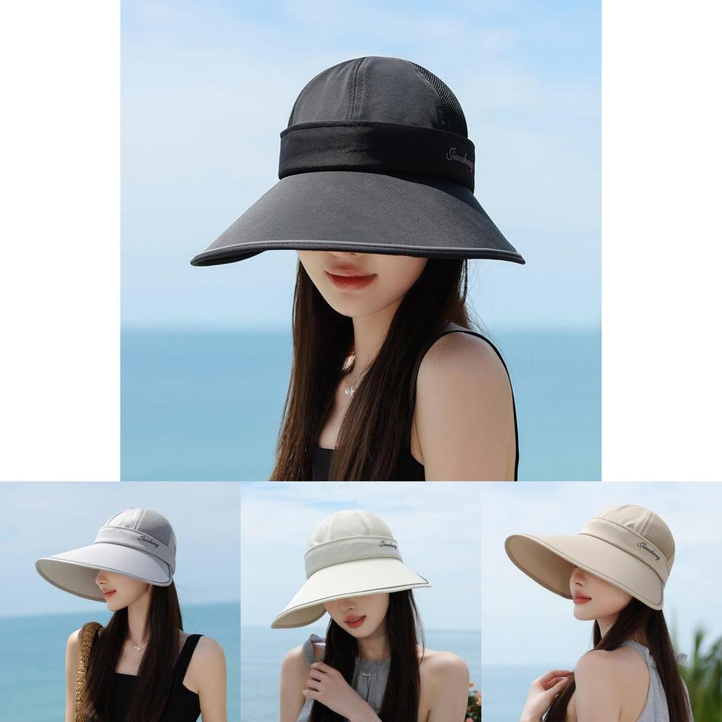 Polyester Sun Hat With Large Brim For Outdoor Sun Protection And Fashion Casual Wear