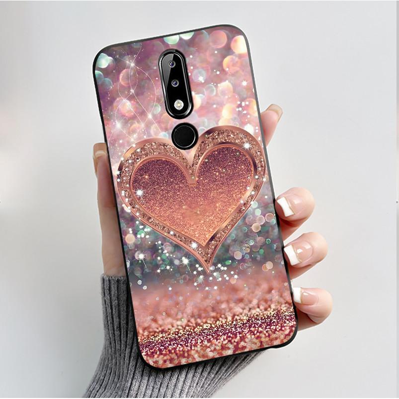 Silicone Case For Nokia X5 X6 5.1 Plus 6.1 Plus Phone Case Luxury Fashion Butterfly Flowers Soft Slim Black Jelly Cover Casing