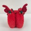 Winter Red Christmas Earmuffs Women Cute Elk Move Air Bag Earmuffs New Year Blessing Word Outdoor Cold Protection Solid Earmuff
