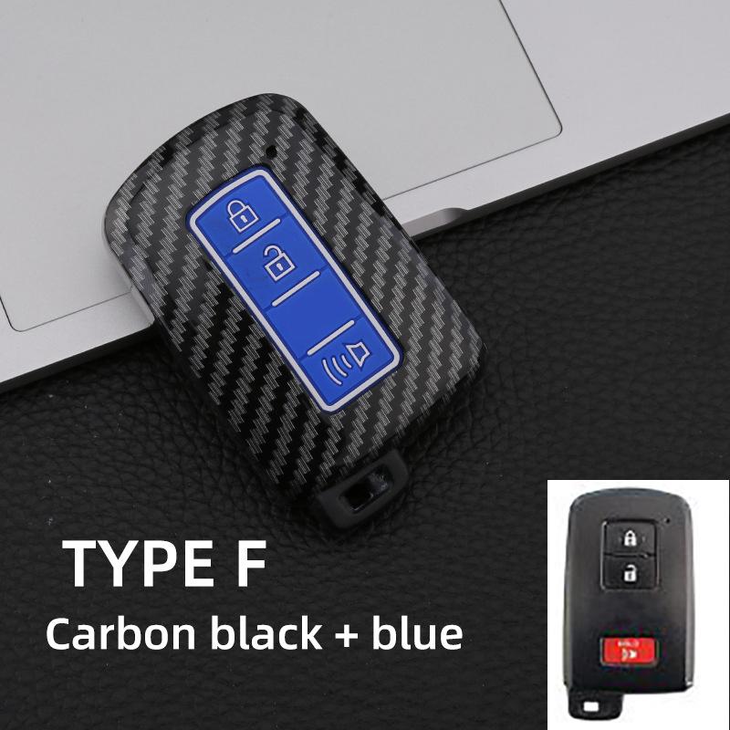 Abs Carbon 2 3 4 Button Car Key Case For Toyota Prius 30 Alpha Aqua Land Cruiser Auris 2012 - 2014 For Lexus Lc 200