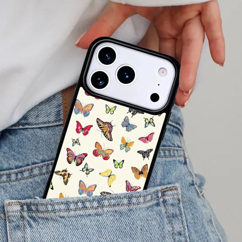

Butterfly Butterflies Phone Case for iPhone 16e 15 14 13 12 17 Pro Max Plus Air 17pro Cover Coque iPhone17 Pro