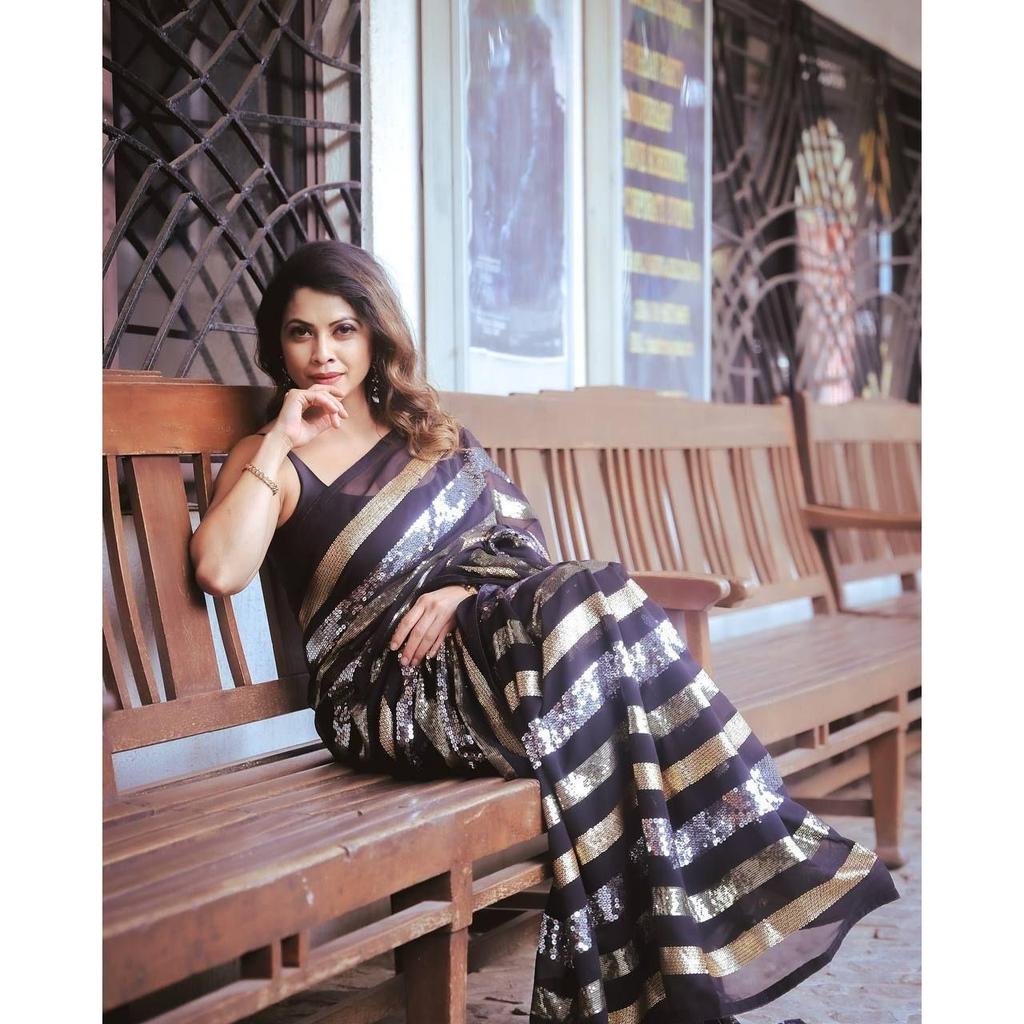 Presenting You Most Beautiful Seqwance Saree Collection, Blouse (Need To Be Stitched As Per Size And Fit)