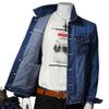 Denim Jacket Men's Casual Youth Large Size Denim Jacket Men's Jacket Work Wear Spring and Autumn Tops and Coats for Outer Wear