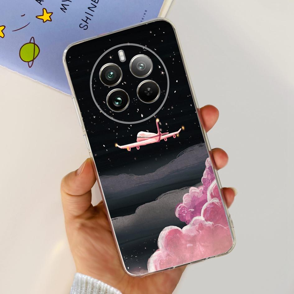 For Realme 12 Pro Plus Case Popular Flower Astronaut Soft Clear Silicone Phone Cover on Realme 12 Pro 5G 2024 Funda RMX3842 Case