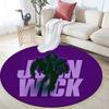 John Wick Pattern Round rug,Carpet Rug for Living Room Bedroom Playroom ,Non-slip Floor Mat,Holiday Gifts and Birthday Gifts.