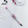 Sparkly Bow Pen Diamond Beadable Pens, Bling Rhinestone Beaded DIY Plastic Bead Pen, Crystal Stylish Desk Accessory Shaft Black Ink Ballpoint Pens for