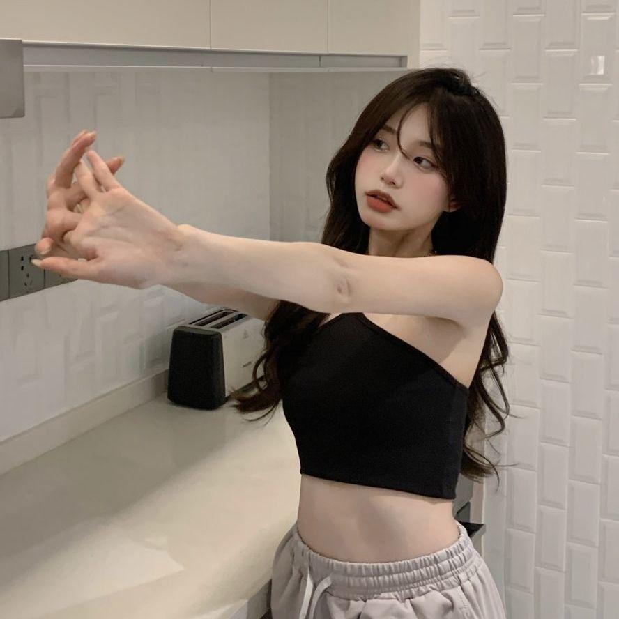 Sexy Hottie Camisole Camisole Women's Summer New Pure Desire with a Short Crop Top and a Crop Top Wrap Top