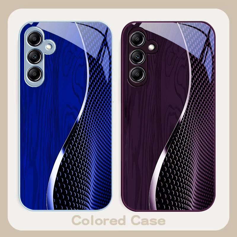 Wood grain mesh black For Samsung A 20 30 22 23 24 25 26 31 32 33 34 35 42 50 51 52 53 54 55 56 70 71 72 73 glass phone case