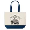 Tote Bag - PLANETEE - Aide-Ménagère Ministère De La Magie - Fond Bleu - Coton - 40 X 45 Cm