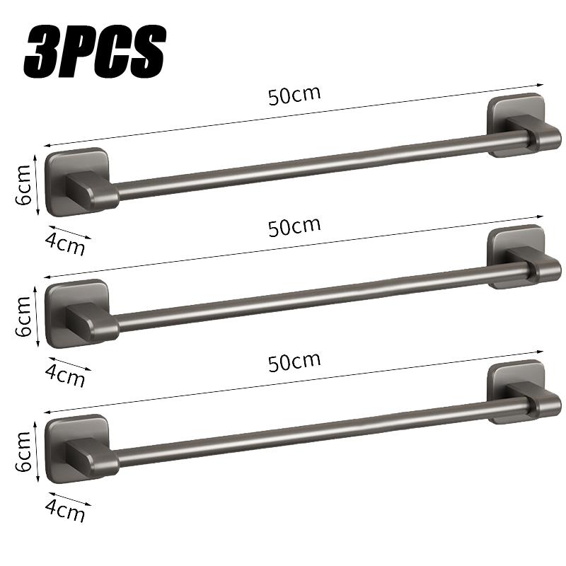 Handtuchhalter Space Aluminium Bar Kein Bohren Badezimmer-Organizer Selbstklebende Handtuchstange Badezimmerregale Küchenlagerregal