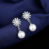 925 Sterling Silver Jewelry Women Fashion Cute Tiny Clear Crystal CZ Stud Earrings Gift for Girls Teens Lady E001