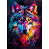 Abstrakter Graffiti Löwe Adler Wolf Tiger Buntes Tier Poster Druck Leinwandbild Wandkunst Bild für Wohnzimmer Heimdekoration