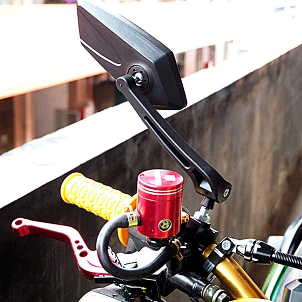 VORCOOL Motorcycle Mirror, Rearview Mirror, Left and Right Set, 0.4 Inches (10 Mm), 0.3