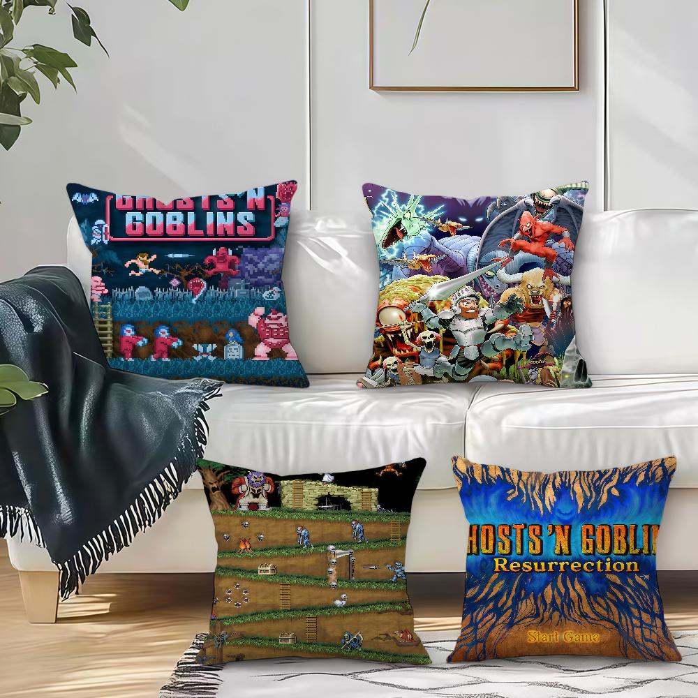 cushion cover N G-Goblins Square Sofa Game Cushion Cover Casual Skin-Friendly G-Ghosts Comfortable Pillow Cover