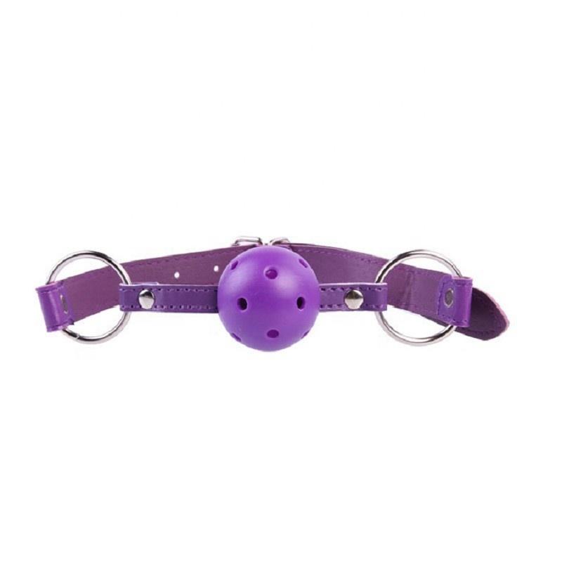 Bdsm Fetish Leather Sex Products Bondage Belt Mouth Ball Gag Plastic Ball Adult  Gags Erotic Sm Toys Open Mouth Gag For