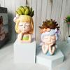 Resin Fairy Flowerpot Girl Statue Succulent Planter Pot Face Planters Pots  Bedroom