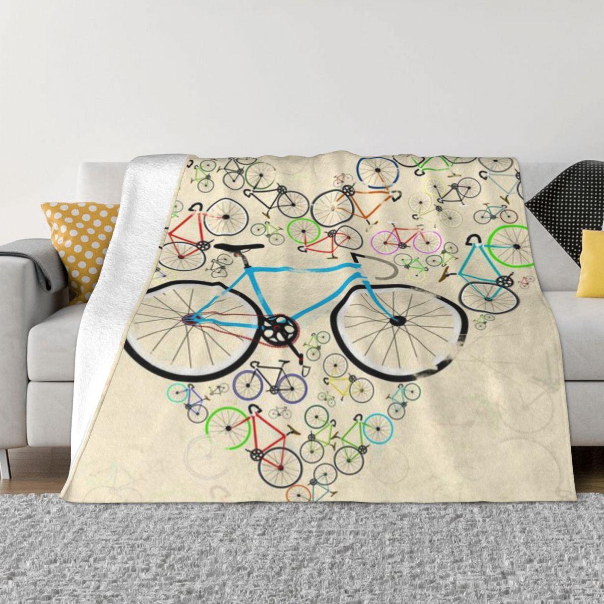 I Love My Bike Custom Travel An Ultra-Soft Micro Fleece Blanket 50x60in