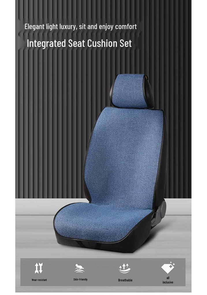 Universal Cotton Linen Car Seat Cushion for Buick Excelle, Regal, LaCrosse, Excelle GT, Encore - All Seasons.