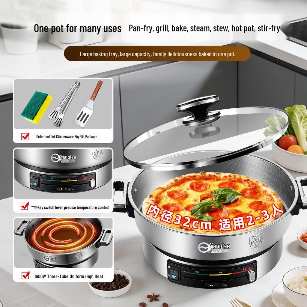 Yangzi Multi-Functional Stainless Steel Electric Griddle Pan