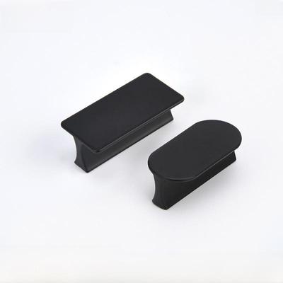 Black T-Shaped Right Angle Drawer Handle, 32mm Hole Spacing, Aluminum Alloy for Wardrobe or Shoe Cabinet Doors.
