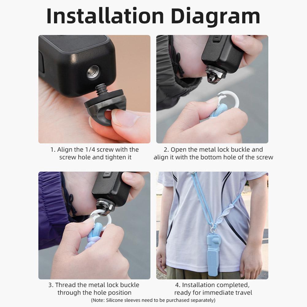 Crossbody Strap Camera Lanyard Anti-Lost Rope for DJI Osmo Pocket 3 for Insta360 X4 Accessories