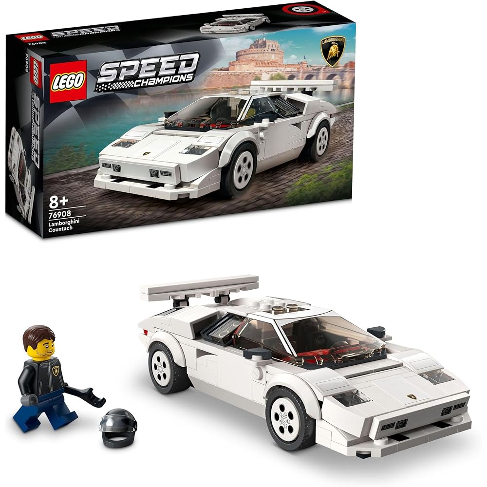 Lego Speed Champions Lamborghini Countach Toy Building Set 76908 for Kids Ages 8-10 Vehicle Model