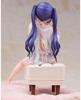 21CM Anime Blue Ghost Girl Figure Anime Model Toys Sexy Sitting Ornament Underwear Can Undress Pajamas Dress Up Comes With Stool
