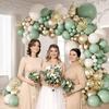 Green Balloons Arch Sage Green White Sand Gold Confetti Latex Ballon Garland Birthday Party Wedding Graduation Decoration Globos