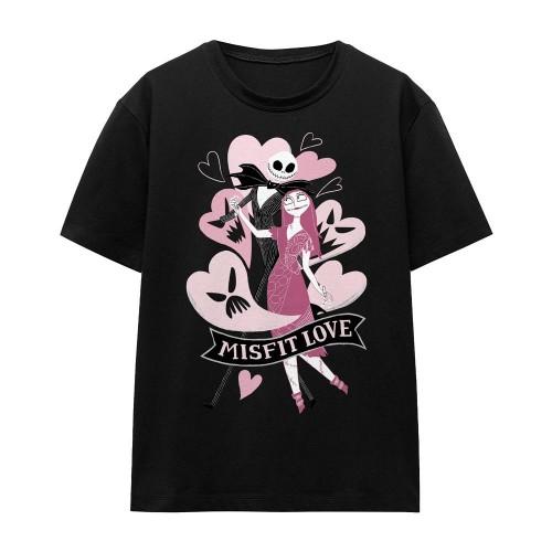 The Nightmare Before Christmas Unisex Adult Misfit Love Valentine`s Day T-Shirt