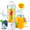 600ml Portable Blender 240W USB Rechargeable Electric Juicer with 6D Blades, BPA-Free, 4000mAh Lithium Battery, Quick Charge, Small Container for