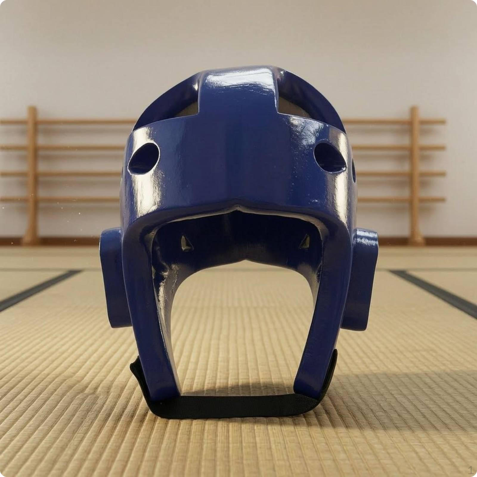 Taekwondo Headgear RigidConstruction Sparring Helmet Molded Ventilated for Training Blue Xs