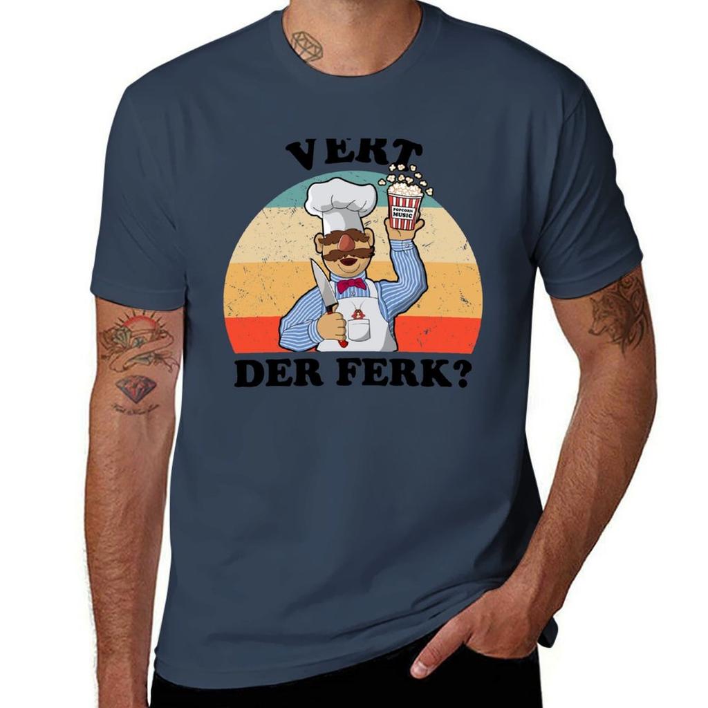 Vert Der Ferk Swedish Chef Vintage Retro Tshirt Basic Lightweight Short Sleeve Tee