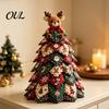 Craft Kits for Home Decor DIY Quilted Fabric Christmas Tree Kit, Vintage Patchwork Sewing Set Creative Gifts Friends Tabletop Decor, Handmade