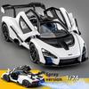 1/24 McLaren Senna Spray Sports Car Model Simulation Sound and Light Car Model Ornament Boy Gift Halloween Toys