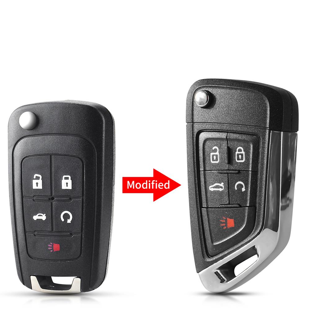 For Chevrolet Cruze Epica Lova Camaro Impala For Buick Modified Folding Case Fob 2/3/4/5 Button Flip Remote Car Key Shell