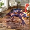 1Pc Mega Mewtwo X Battle Printed Flannel Rug Soft Non Slip Carpet for Bedroom Living Room Office Floor Outdoor Home Decor Xmas Gift Q1563