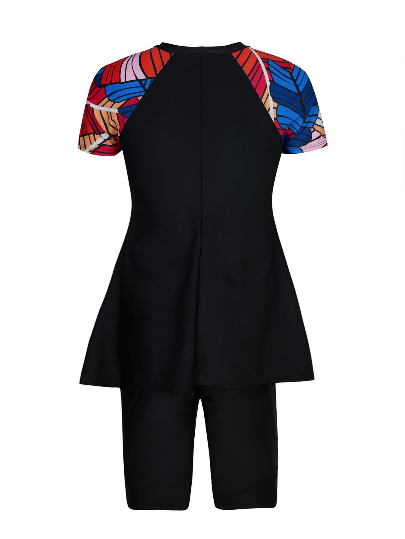 

Новый купальник-двойка большого размера для женщин – Консервативный дизайн с пляжными шортами 5XL