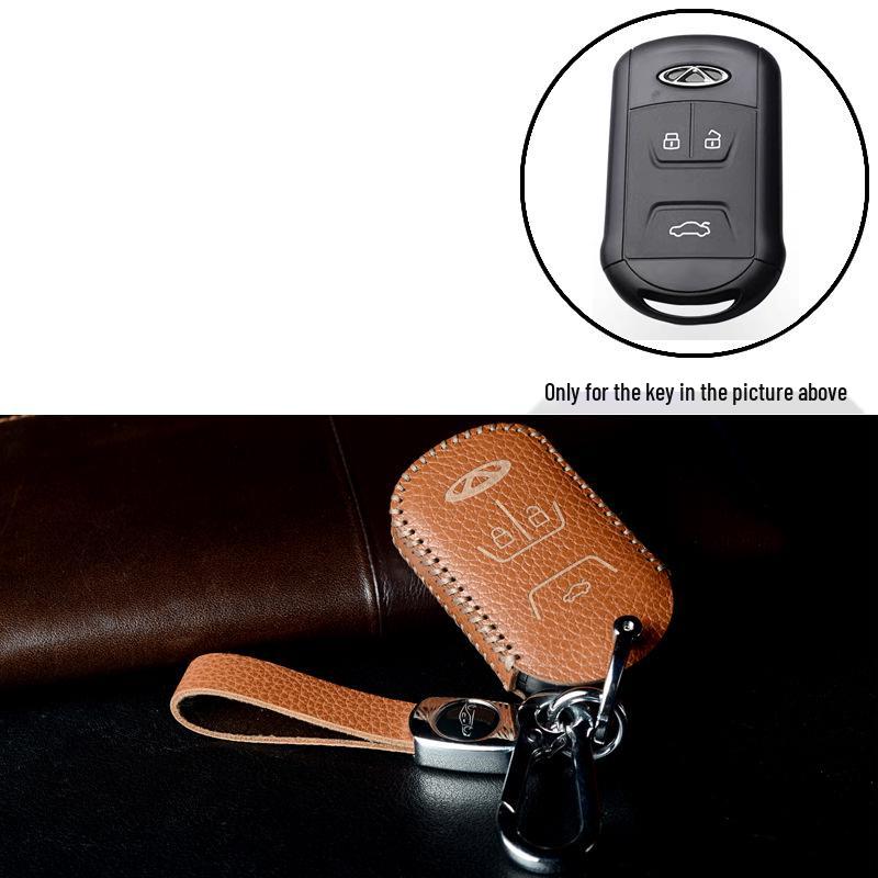 Chery Key Case: Genuine Cowhide for Tiggo 9/3/5/8 Plus, Arrizo 5/7, and Exeed Yaoguang