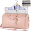 Versatile Women's Folding Travel Suit Bag: Multi-Function PU Storage with Large Capacity & Portability