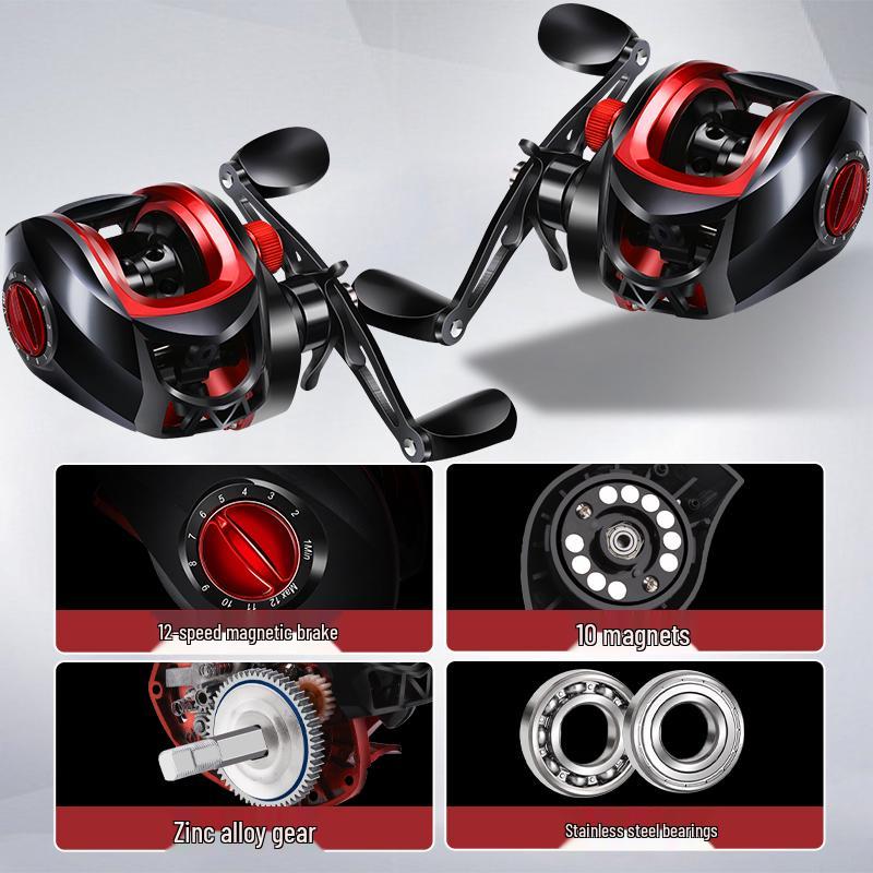 

Full Metal Anti-Backlash Baitcasting Fishing Reel for Long Casts Right Hand